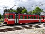 NStCM - Triebwagen  BDe 4/4 211 im Depotareal in Nyon am 06.05.2015