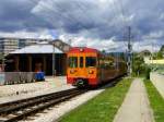 NStCM - Steuerwagen Bt 305 mit Triebwagen und nochmals ein Steuerwagen unterwegs in Nyon am 06.05.2015