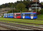 RBS - Be 4/10 86  unterwegs bei Gümligen am 2024.10.04 .. Standort des Fotografen auf dem Perron 2 im Bhf. Gümligen