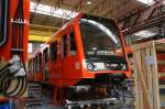 Triebwagen fr die RBS in den Montagehallen der Stadler Rail, aufgenommen anlssig der Generalversammlung des Vereins Rollmaterialverzeichniss Schweiz.(25.04.2009)