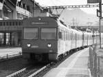 RBS - Gegenlichtaufname vom Regio nach Jegensdorf mit dem Triebwagen Be 4/12 49 in Schnbhl 11.02.2011