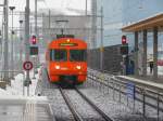 rbs - Triebwagen Be 4/12 45 unterwegs auf der Linie S8 bei der einfahrt im Bahnhof Zollikofen am 20.12.2012