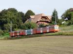 RBS - Triebwagen BDe 4/14  55 unterwegs bei Vechigen am 14.09.2013