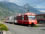 TMR / MC - Triebwagen Beh 4/8 21 im Bahnhof von Martigny am 24.08.2013