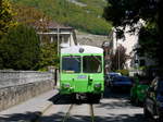 TPC / Al - Regio von Aigle nach Leysin kurz nach ausfahrt vom Bahnhof von Aigle am Schluss der Steuerwagen Bt 362 am 05.05.2017