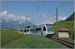 Der TPC ASD ABe 4/8 743 in der sehr gelungen  Glacier 3000  Werbung ist als R71 432 auf der Fahrt von Aigle nach Les Diablerets. Der Zug ist in den Weibergen oberhalb von Aigle unterwegs, im Hintergrund ist das Schloss von Aigle zu erkennen. 

3. August 2024