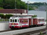 TPC / AOMC - ( 100 Jahre AOMC )Fotozug mit BDeh 4/4 513 mit K 65 und K 64 und 2 Kl. Personenwagen B 525 unterwegs bei Aigle am 07.06.2008