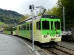 tpc / AOMC - Zahnradtriebwagen BDeh 4/4 501 sowie der Steuerwagen Bt 532 als Regio nach Aigle in Champry am 26.05.2013