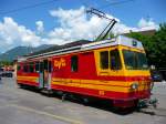 tpc BVB - Zahnradtriebwagen BDeh 4/4 83 auf dem Bahnhofsplatz in Bex am 23.05.2010