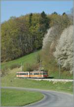 TPF Regionalzug 553 nach Palzieux bei Prayoud am 16. April 2011.