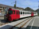 tpf - Steuerwagen Bt 252 mit Triebwagen BDe 4/4 141 in Bulle am 11.05.2012