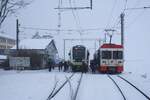 TRN PSC Transports Publics Neuchâtelois SA Bahn Les Ponts-de-Martel-La Sagne-La Chaux-de-Fonds: ABe 4/6 9 (Stadler 2024), Züge 321/320 Les Ponts-de-Martel-La Sagne-Les Ponts-d-Martel, und