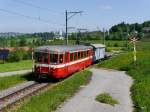 CMN/TRN/TransN - Fotoextrazug mit dem BDe 4/4  4 unterwegs bei La Chaux de Fonds am 31.05.2014