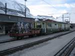 BDeh 4/4 Pendel 107 in Kleine Scheidegg bei Einfahrt aus Lauterbrunnen, 15.03.2011.