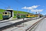 Treffen der Zusatzzge in kleine Scheidegg; v.