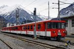 ZB/SBB: Dispopendelzug bestehend aus der HGe 4/4 101 963-7 und dem ABt 928 in Meiringen am 9. März 2018.
Foto: Walter Ruetsch