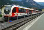 ABeh 150 204-2 als IR 2939  Luzern-Intelaken Express  (Interlaken - Luzern) am 23.7.2015 nach dem Wenden im Bahnhof Meiringen.