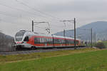 RABe 526 063-3 fährt Richtung Bahnhof Gelterkinden.