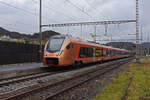 RABe 526 203 Traverso der SOB durchfährt den Bahnhof Gelterkinden.