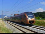 SOB / traverso - RABe 526 206 + 526 106 unterwegs bei Bettenhausen am 2024.08.12