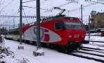 Re 456 Nr.142 der SOB (ex RM) beim verlassen v. St. Galler
Hauptbahnhof am 29.01.10.