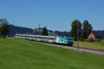 Re 456 mit VoralpenExpress am 27.06.2011 bei Biberbrugg