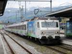 SOB - Re 4/4  456 096-7 vor dem Voraplenexpress in Wattwil am 25.04.2015