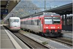 S27 mit RBDe 566 072 SOB und ICE72 nach Chur in Ziegelbrücke. (24.10.2016)