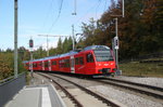 SZU Zweispannungstriebzug Be510 bei der Einfahrt in die Endstation Uetliberg
(810m.ü.M.)22.10.16