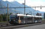 Triebwagen 725-7 wurde mit seiner tollen Werbeaufschrift in Sargans erblickt. 7.10.08 