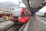 Die Neue S-Bahn St.Gallen(23 Linien)Die Linie S12 im Halbstundentakt zwischen Sargans und Chur.Hier wartet ein Thurbo nach Sargans auf seine Abfahrt.Rechts 
hinten ein Stadler Dosto(KISS)nach Wil/SG. Chur 02.01.14