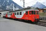 ABDe 537 506-8 mit Schneepflugwagen abgestellt in Orsires, 15.03.2015.