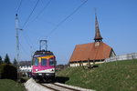 TPF: Regionalzug mit dem BDe 537 176 bei Vaulruz in Richtung Bulle unterwegs am 2.