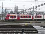 travys / PBr - Steuerwagen Bt 50 85 39-43 985-3 im Depotareal von Biel am 17.03.2013