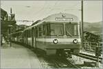 Der FLP Be 4/8 23  Vedeggio  wartet in Lugano (FLP) auf die Abfahrt nach Ponte Tresa.