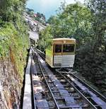 Standseilbahn Territet-Glion, automatischer Betrieb, mit Tastbalken zur Erkennung von Hindernissen auf der Fahrbahn - 25.07.2013