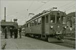 Der Blonay-Chamby Bahn RhB Bernina Bahn ABe 4/4 I N° 35 wartet in Blonay auf die Abahrt nach Chaulin.