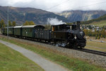 RhB: JUBILÄUM       20 JAHRE CLUB 1889  Der Holsboer-Express mit der G 3/4 11 Heidi auf voller Fahrt bei Pontresina am 15.