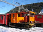 Die Alte Te 2/2 72 im Rangierarbeit im Bf. Davos Platz - 30-01-2007