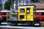 RhB - Xm 2/2 9912 II am 20.06.1999 in Davos Platz - Fahrleitungstriebwagen 2-achsig - bernahme 17.12.1962 - RACO1633/SLM/RhB - Gewicht 12,00t - LP 5,06m - zulssige Geschwindigkeit