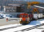 RhB - Tmf 2/2 89 bei Rangierarbeiten in Samedan am 07.04.2010