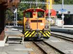 RhB - Rangierlok Tm 2/2  119 im Bahnhof von Reichenau am 26.09.02011