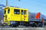 RhB - Tm 2/2 95 am 20.06.1999 in Landquart - Baudienst-Diesel-Traktor mit Kran - bernahme 01.08.1998 - WINDHOFF/Cummins - 336KW - Fahrzeuggewicht 22,00t - Ladegewicht 2,00t - LP 8,79m - zulssige