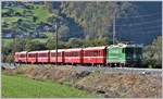 RE1245 nach Scuol-Tarasp mit der Ge 4/4 II 621  Felsberg  zwischen Landquart und Malans, wo momentan an der neuen Doppelspur gebaut wird.