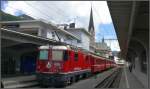 RE1032 mit Ge 4/4 II 626  Malans  steht in Davos Platz bereit zur Abfaher nach Landquart, (25.06.2009)