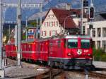 Der Ge 4/4 II 629 auf der Arosalinie beim rangieren in Bahnhof 
Chur am 02.10.09