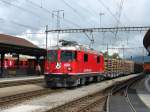 RhB Ge4/4 620 mit Holzzug in Landquart - 19/05/2008