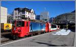Ge 4/4 II 617  Ilanz  mit GlacieExpress 903 verlässt Chur Richtung Zermatt. (13.02.2015)