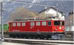 Die Ge 6/6 II 701  Raetia  steht ebenfalls abgestellt in Samedan. (23.04.2009)