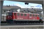 Ge 6/6 II 706  Disentis/Mustr  steht in Samedan.